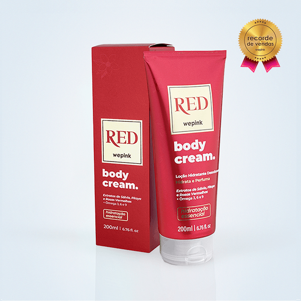 Body Cream Red Desodorante Hidratante 200ml - Wepink