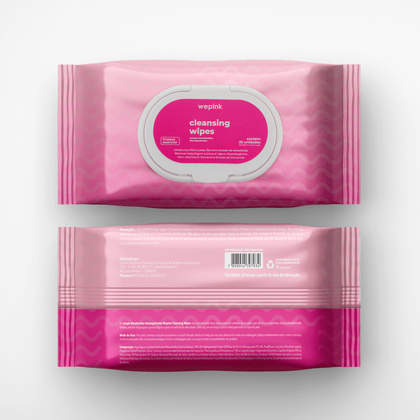 Cleansing Wipes Lenço Umedecido Demaquilante 25 un. - Wepink